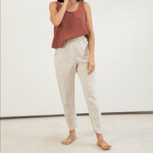 SOLD Elizabeth Suzann flax linen clyde work pants